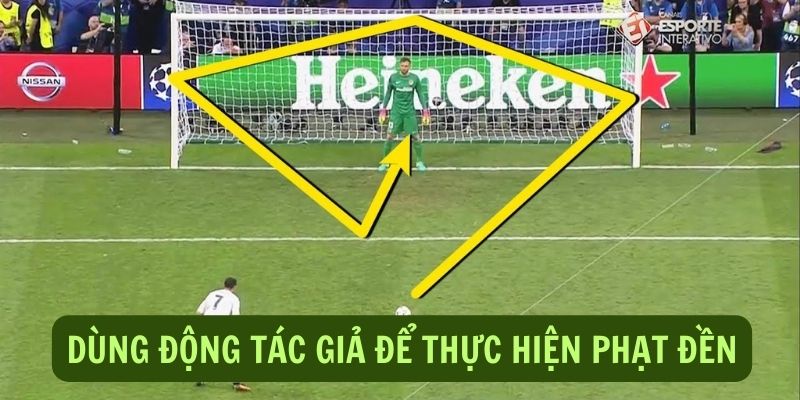 Sử dụng động tác giả khi sút phạt đền